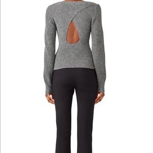 TOME NYC Merino Wool Crossover Knit Sweater